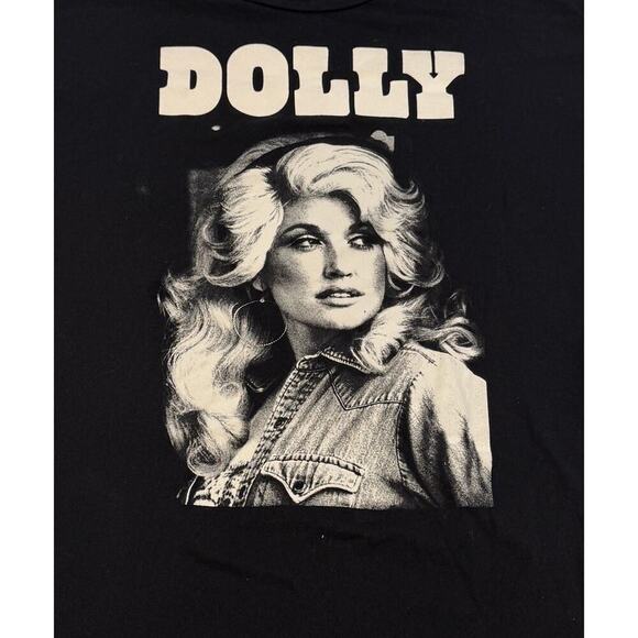 Dolly Parton T-Shirt Black Graphic Tee Country Music Legend Vintage Style 3XL - Picture 2 of 4